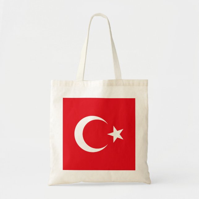 Turkiet Flagga Tygkasse (Framsidan)