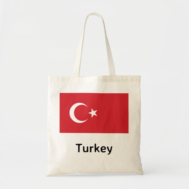 Turkiet Flagga Tygkasse (Framsidan)