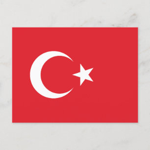 Turkiet Flagga Vykort