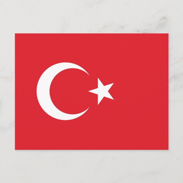 Turkiet Flagga Vykort (Framsida)