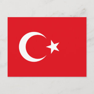 Turkiet Flagga Vykort