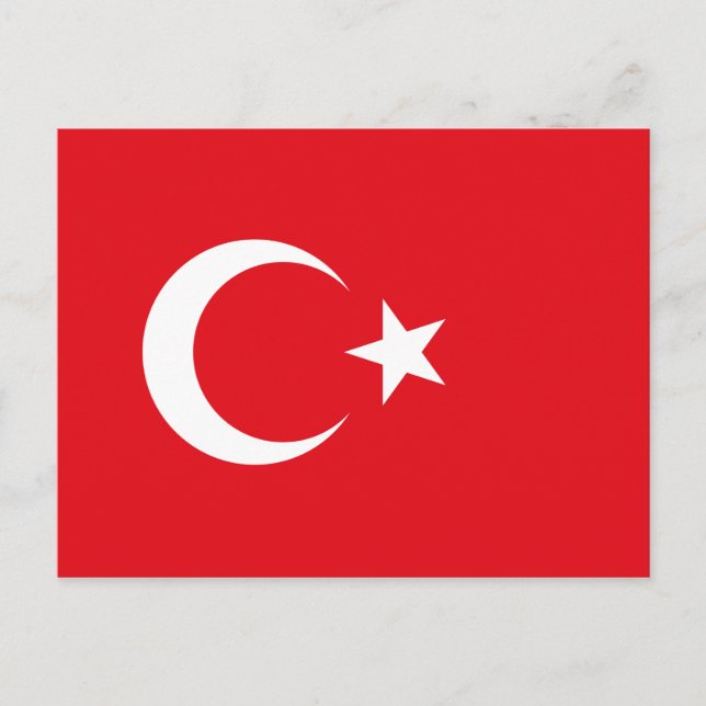 Turkiet Flagga Vykort (Framsida)
