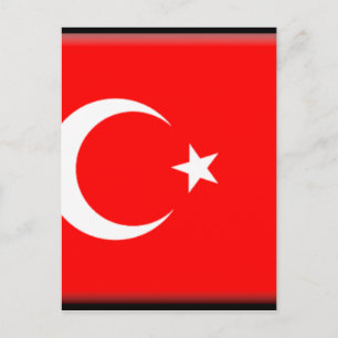 Turkiet Flagga Vykort