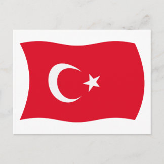 Turkiet Flagga vykort