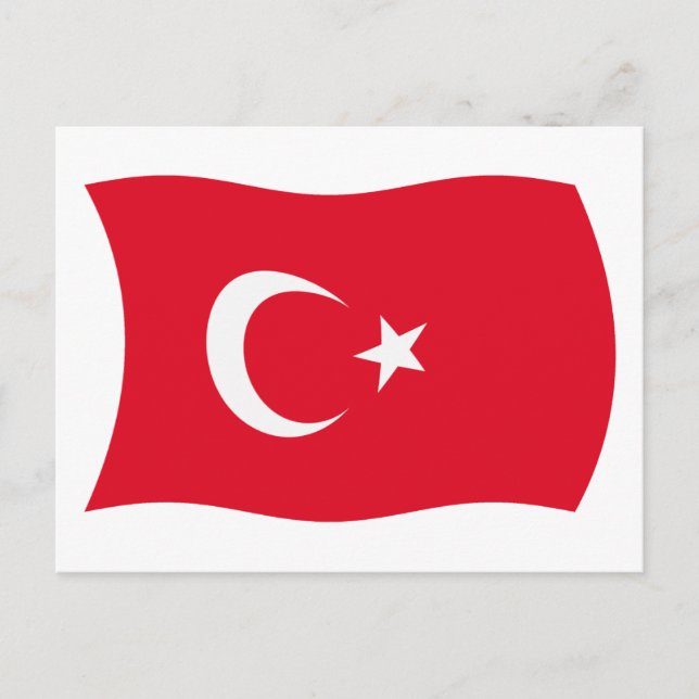 Turkiet Flagga vykort (Framsida)