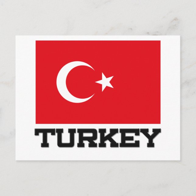 Turkiet Flagga Vykort (Framsida)