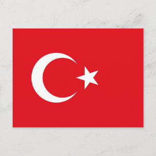 Turkiet Flagga Vykort