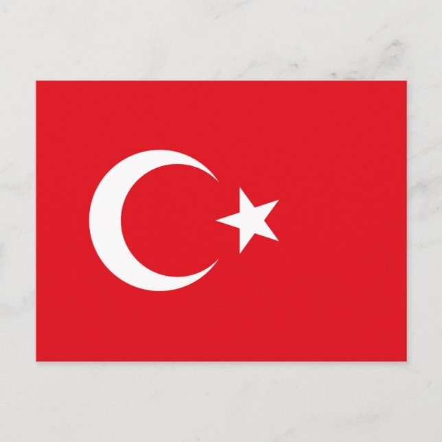 Turkiet Flagga Vykort (Framsida)