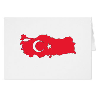 Turkiet flaggakarta hälsningskort