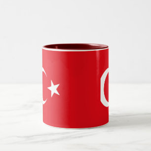 Turkiet flaggamugg Två-Tonad mugg