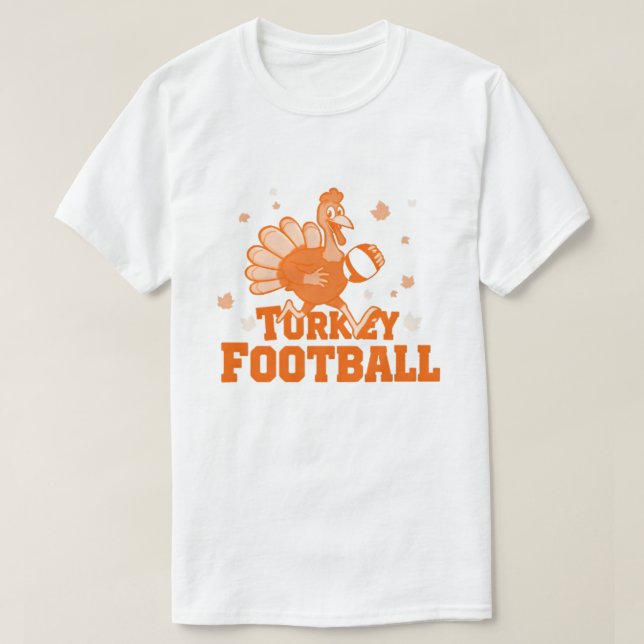 Turkiet Football T-Shirt - Roligt Thanksgiving (Design framsida)