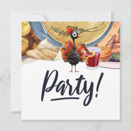TURKIET för temat thanksgiving Inbjudningar