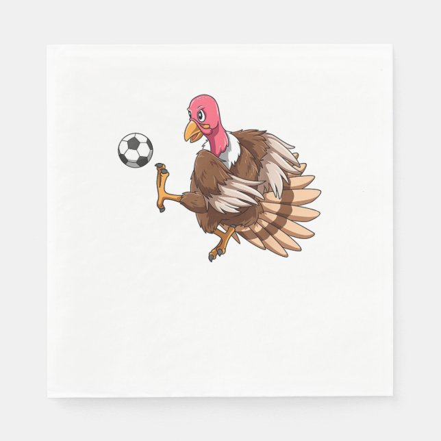Turkiet Fotbolls-Thanksgiving Turkiet spelar fotbo Pappersservett (Framsidan)