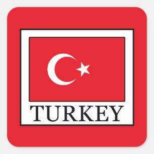 Turkiet Fyrkantigt Klistermärke