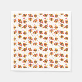 Turkiet Gobble Thanksgiving Mönster Pappersservett