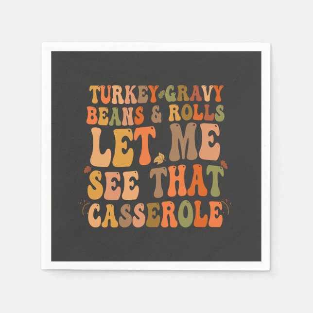 Turkiet Gravy Beans & Rolls Låt mig se hösten Pappersservett (Framsidan)