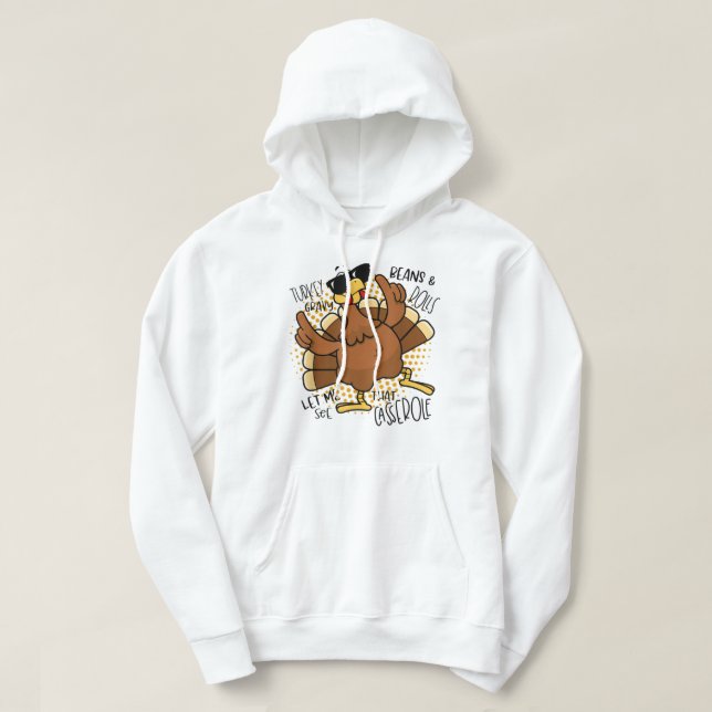 Turkiet, grova bönor och rullar, låt mig se detta  hoodie (Design framsida)
