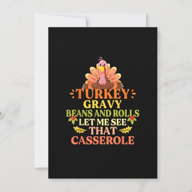 Turkiet, grova bönor och rullar, låt mig se detta  inbjudningar (Framsida)