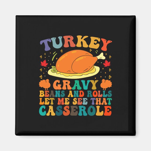 Turkiet, grova bönor och rullar, låt mig se detta  magnet (Framsidan)