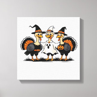 Turkiet Halloween Boo, Thanksgiving Turkey, Spökli Canvastryck