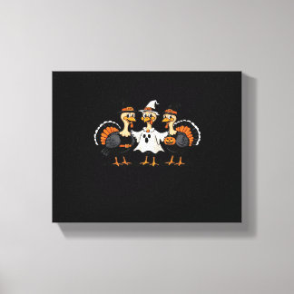 Turkiet Halloween Boo, Thanksgiving Turkiet, Spook Canvastryck