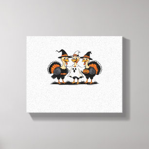 Turkiet Halloween Boo, Thanksgiving Turkiet, Spook Canvastryck