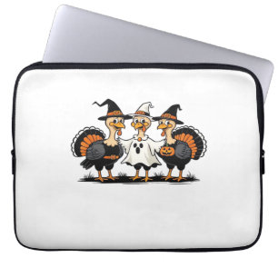 Turkiet Halloween Boo, Thanksgiving Turkiet, Spook Laptop Fodral