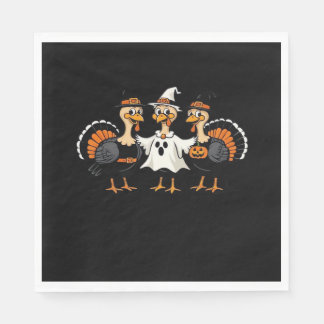 Turkiet Halloween Boo, Thanksgiving Turkiet, Spook Pappersservett