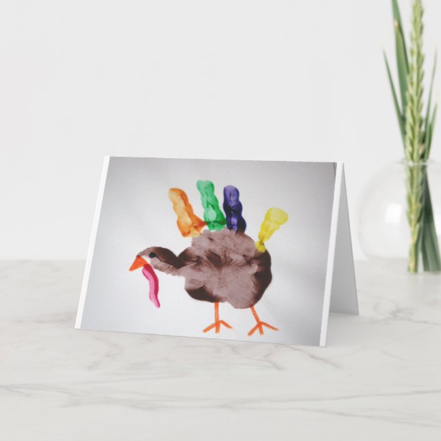 Turkiet Happy thanksgiving. Gobble! Helgkort (Framsida)