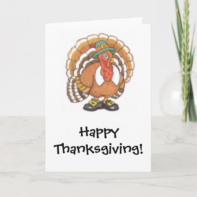 Turkiet happy thanksgiving! helgkort (Framsida)