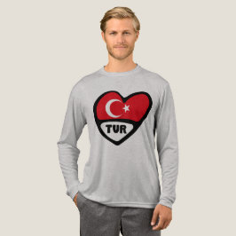 Turkiet Heart Flagga TUR Land-kod T Shirt