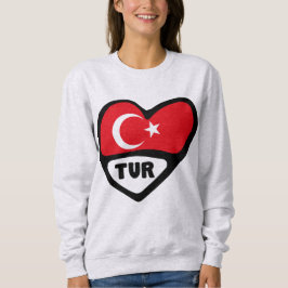 Turkiet Heart Flagga TUR Land-kod T Shirt