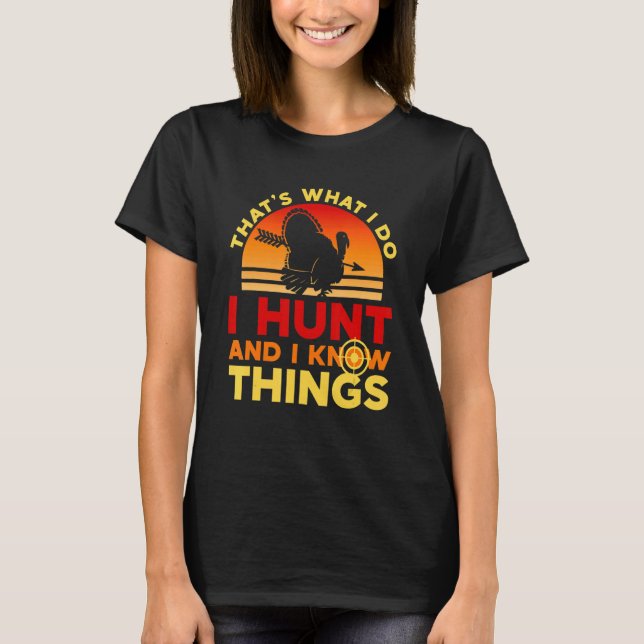 Turkiet Hunter Retro Vintage Turkiet Hunter T Shirt (Framsida)