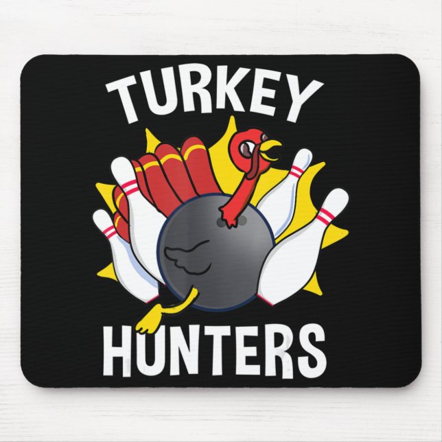 Turkiet Hunters Bowling Roligt Bowling Gift Musmatta (Framsidan)