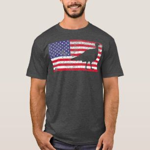 Turkiet Hunting American Flagga USA 4:e juli Bird T Shirt