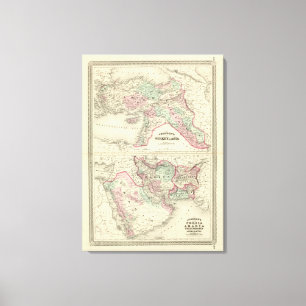 Turkiet i Asien, Persien, Arabien, Beloochistan Canvastryck