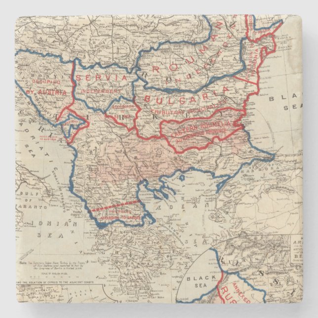 Turkiet i Europa 10 Underlägg Sten (Framsidan)