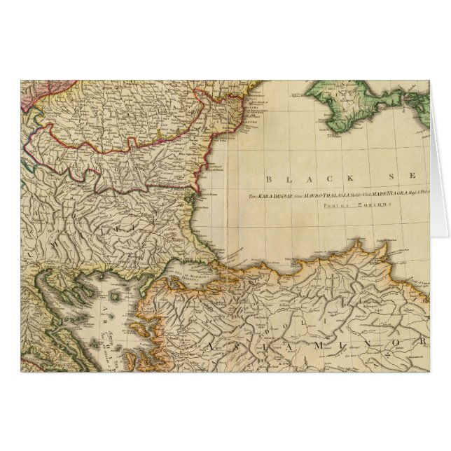 Turkiet i Europa 4 Hälsningskort (Framsidan Horizontal)