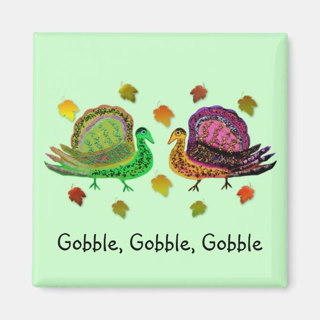 Turkiet i Höst löv magneter (Framsidan)