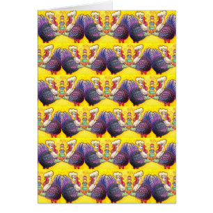 TURKIET I KITCHEN THANKSGIVING GREETING CARD Vers OBS Kort