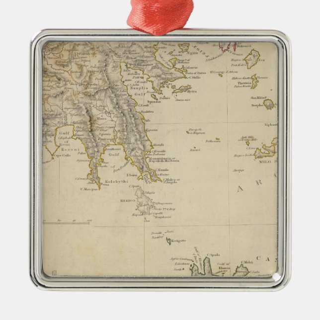 Turkiet III sydliga Grekland och Candia Julgransprydnad Metall (Framsidan)