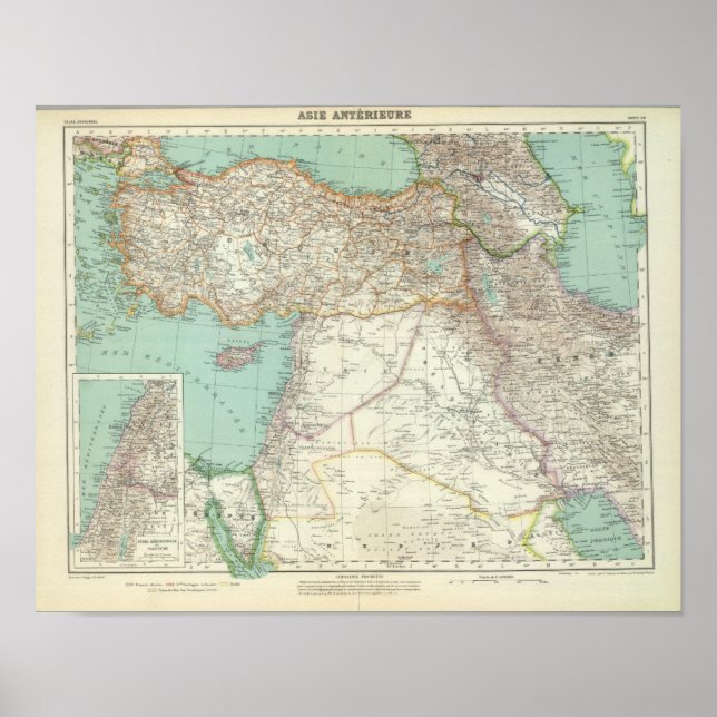 Turkiet, Irak, Asien Poster (Framsidan)