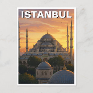 Turkiet Istanbul Blå moskén Vykort
