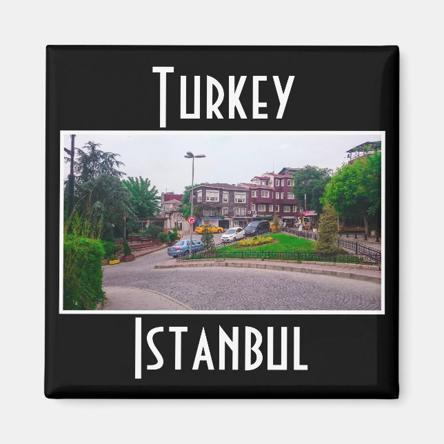 Turkiet Istanbul Cityscape Street Architecture Magnet (Framsidan)