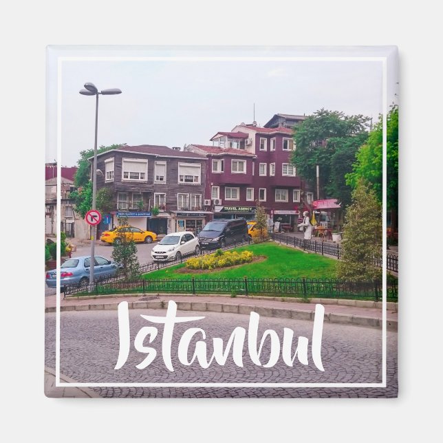 Turkiet Istanbul Cityscape Street Architecture Magnet (Framsidan)