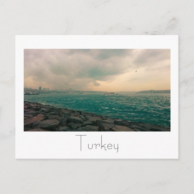 Turkiet Istanbul Cityscape the Bosporen Vykort (Framsida)