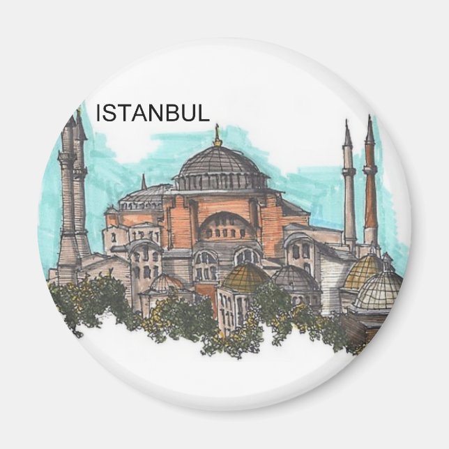 Turkiet Istanbul Hagia Sophia (av St.K.) Magnet (Framsidan)