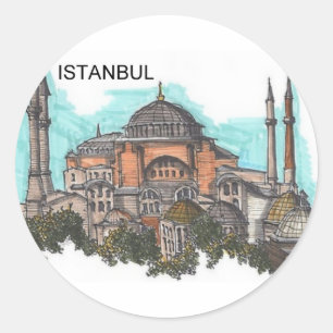 Turkiet Istanbul Hagia Sophia (av St.K.) Runt Klistermärke
