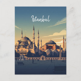 Turkiet Istanbul Hagia Sophia Blue Mosque Vykort