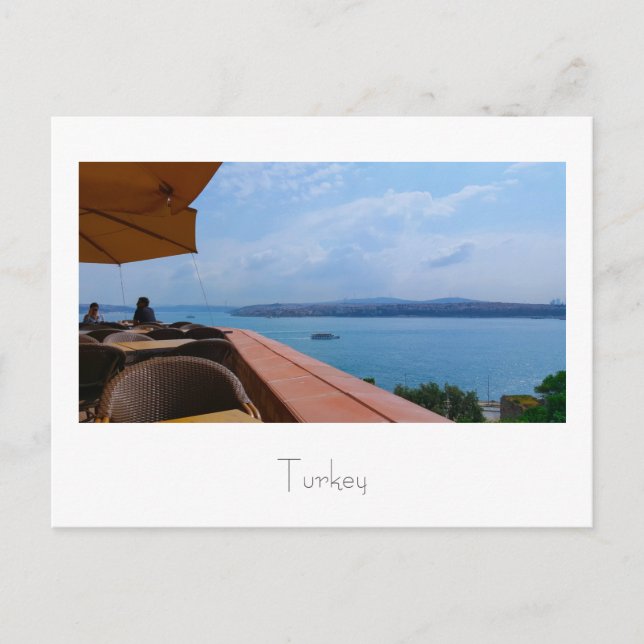 Turkiet Istanbul Stadssiluett Bosporen Vykort (Framsida)